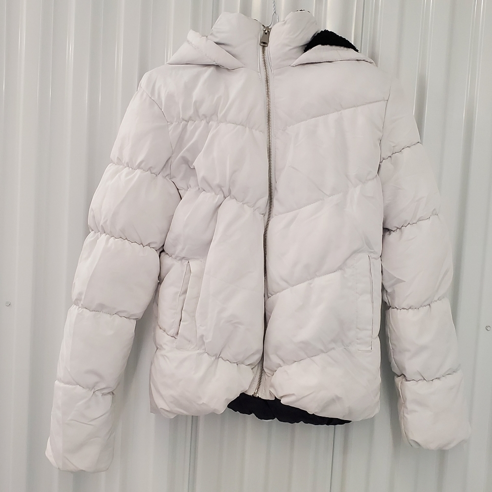Pink  Platinum Puffer Coat with hood